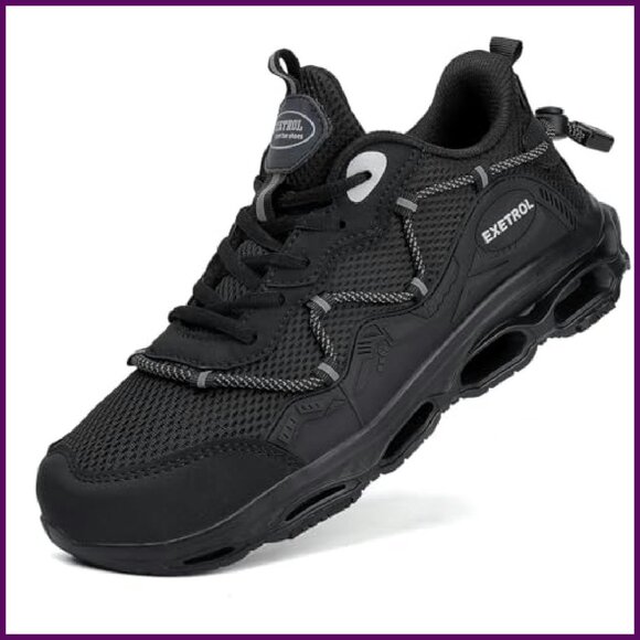 Steel Toe Safety Sneakers Lightweight Slip-Resistant Work Shoes Unisex - Picture 2 of 8